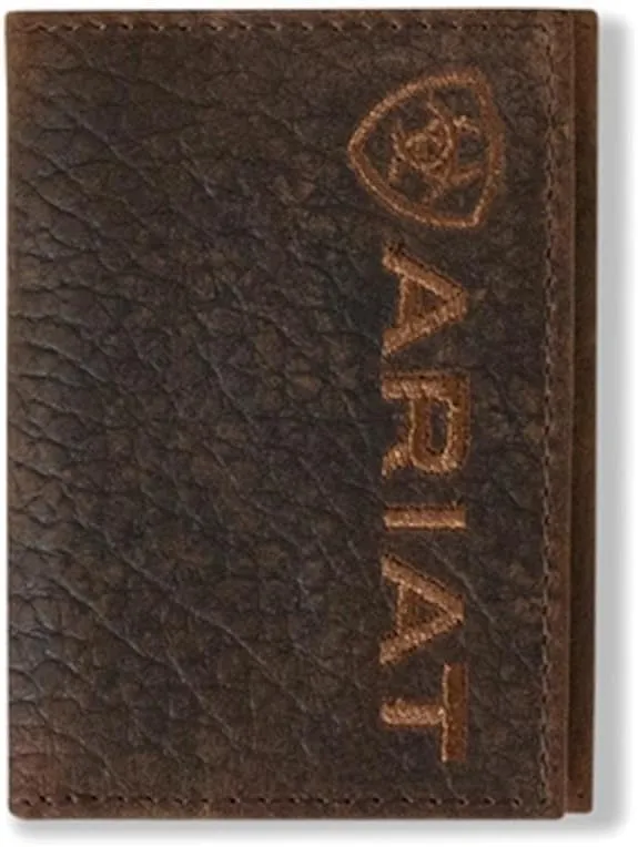 ARIAT TRIFOLD WALLET BULL HIDE BROWN M F WESTERN PRODUCTION INC Earrings