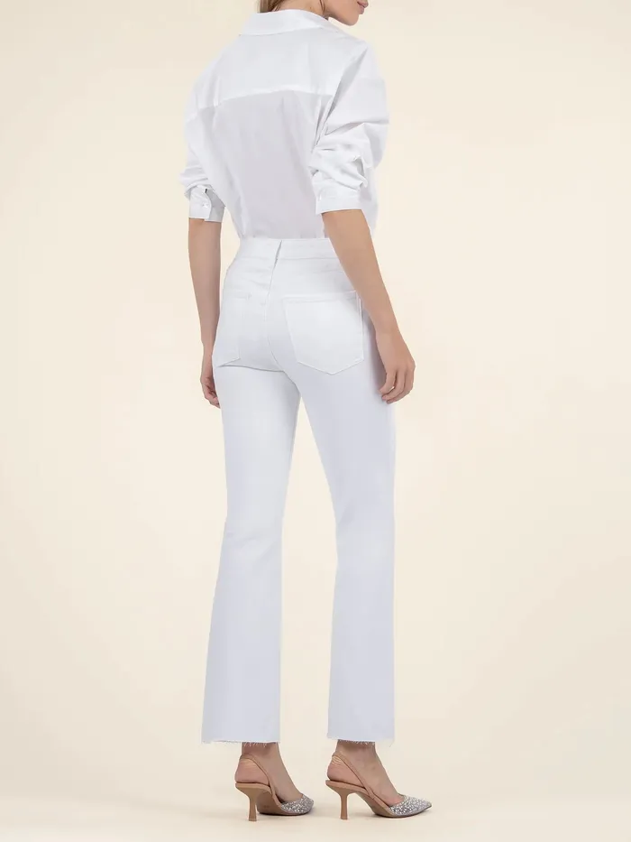 Kut Jeans Swat Fame Inc Necklaces Kut Jeans Kelsey High Rise Ankle Flare with Raw Hem