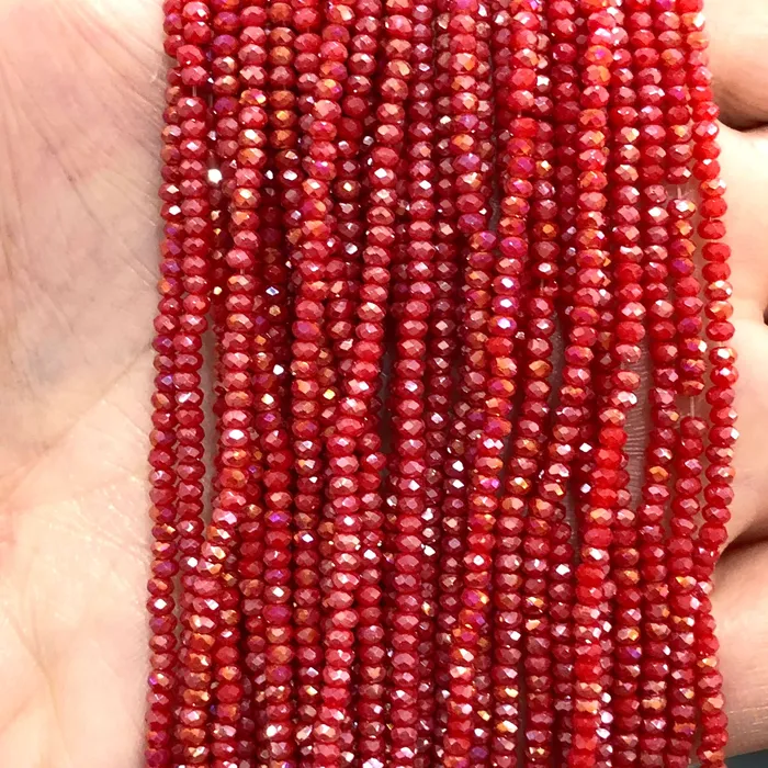 Peppy Beads Earrings 1mm Crystal rondelle beads strand 170 pcs PBC1C23
