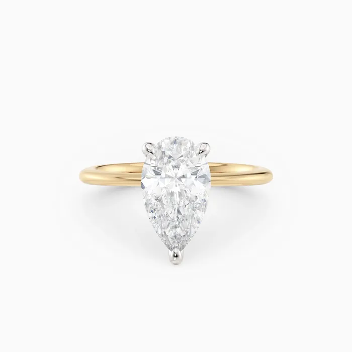 Rings Honey Jewelry Co Lolo Thin Pear Cut Solitaire Engagement Ring