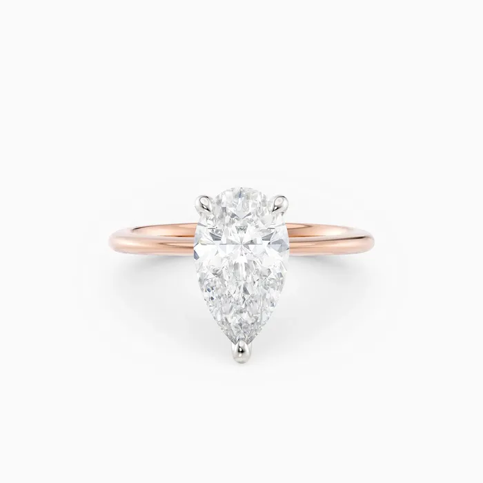 Rings Honey Jewelry Co Lolo Thin Pear Cut Solitaire Engagement Ring