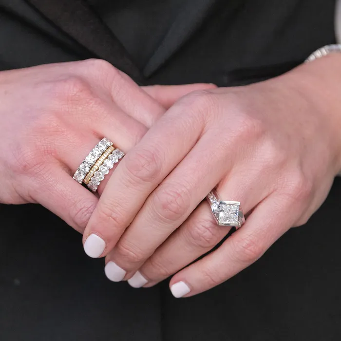 Rings John Atencio 3Carat Oval Natural Diamond Eternity Band