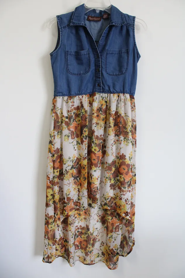 Speed Control New York Chambray Floral HighLow Dress S Speed Control Rings