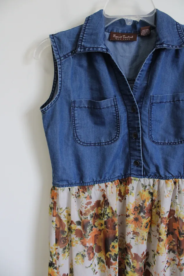 Speed Control New York Chambray Floral HighLow Dress S Speed Control Rings
