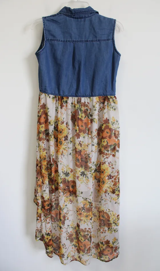 Speed Control New York Chambray Floral HighLow Dress S Speed Control Rings