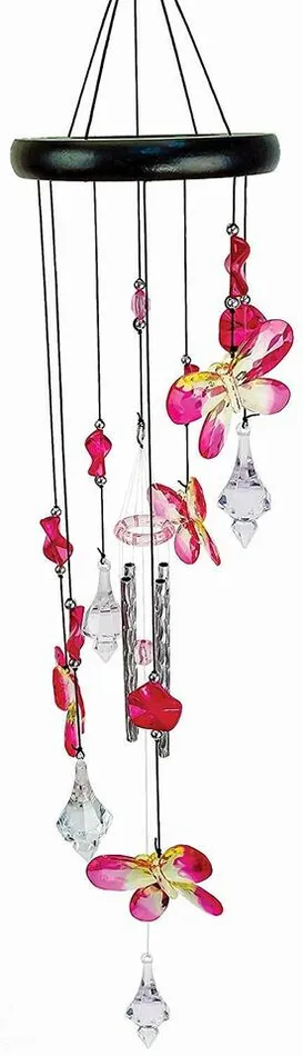 Spoontiques Pink Butterflies Wind Chime SPOONTIQUES Earrings