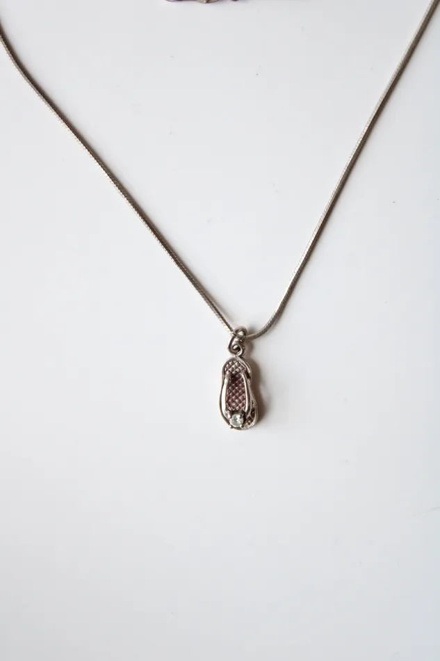 Sterling Silver Flip Flop Sandal Necklace Bracelet Set Jubilee Thrift Bracelets