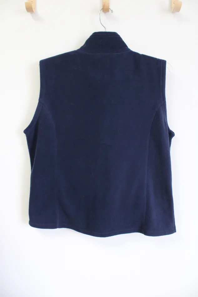 TriMountain Rings TriMountain Navy Blue Fleece Zip Up Vest XL