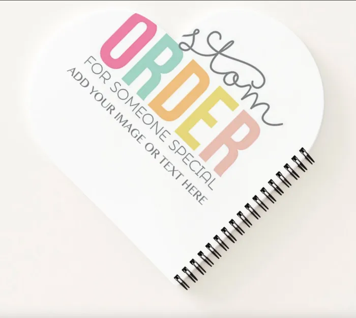 ZAZZLE Customizable Hearts Notebook upload your photo and personalize it Necklaces