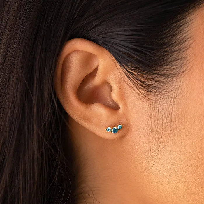 Earrings Luxe Collection Luxe3576 Birthstone Ear Studs Earrings Luxe Collection Luxe3576 Birthstone Ear Studs