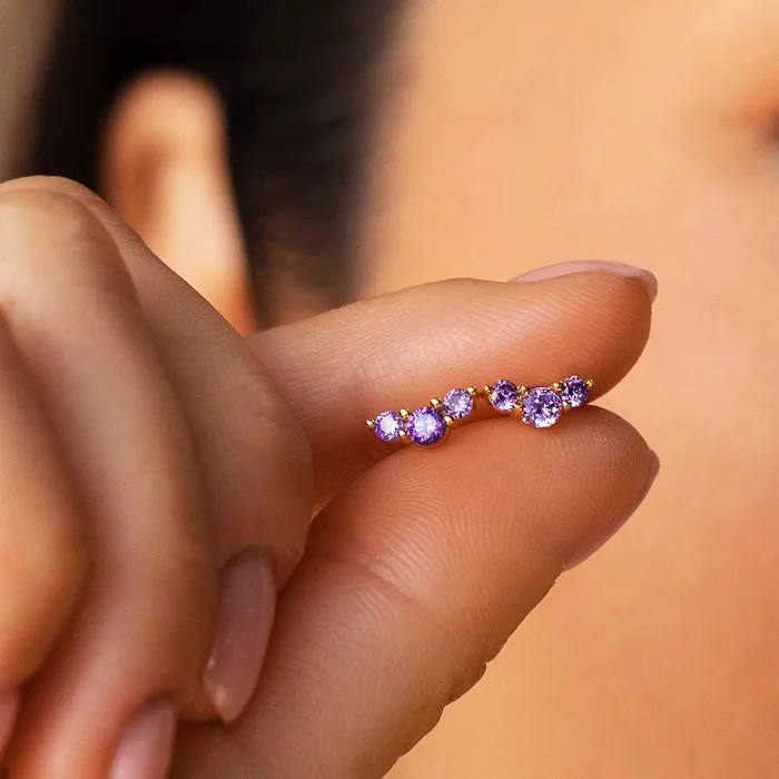 Earrings Luxe Collection Luxe3576 Birthstone Ear Studs Earrings Luxe Collection Luxe3576 Birthstone Ear Studs