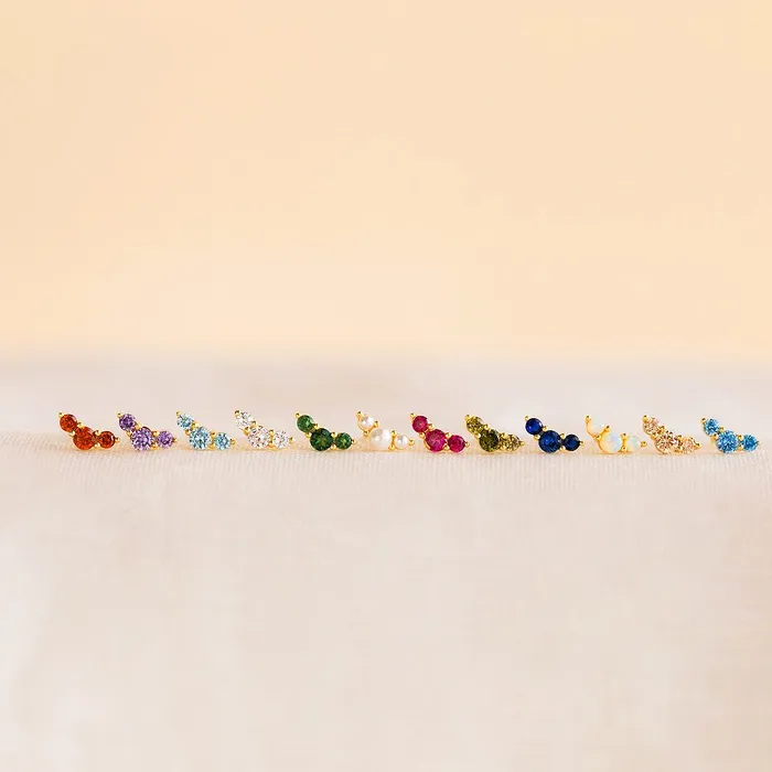 Earrings Luxe Collection Luxe3576 Birthstone Ear Studs Earrings Luxe Collection Luxe3576 Birthstone Ear Studs