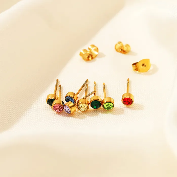 Earrings Luxe Collection Luxe3576 Birthstone Ear Studs Earrings Luxe Collection Luxe3576 Birthstone Ear Studs