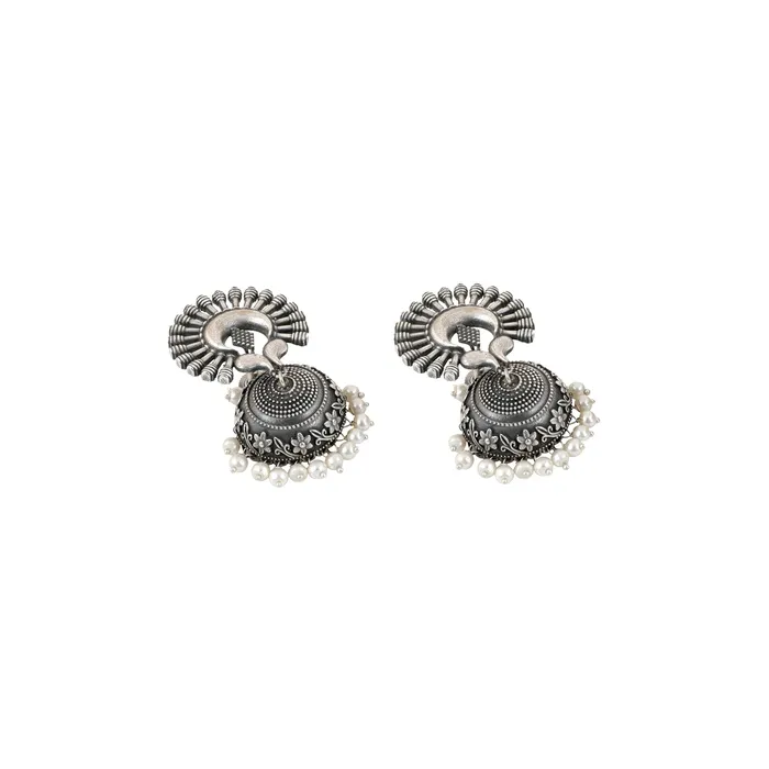 Earrings Teejh Teejh Jhalsa Silver oxidised earring Earrings Teejh Teejh Jhalsa Silver oxidised earring