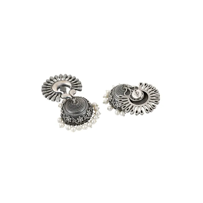 Earrings Teejh Teejh Jhalsa Silver oxidised earring Earrings Teejh Teejh Jhalsa Silver oxidised earring