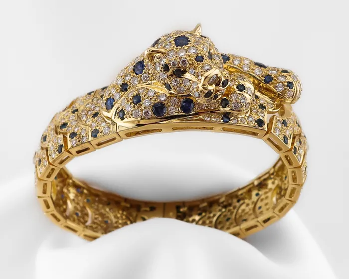Isadoras C Bracelets Vintage Sapphire and Diamond Panther Bracelet
