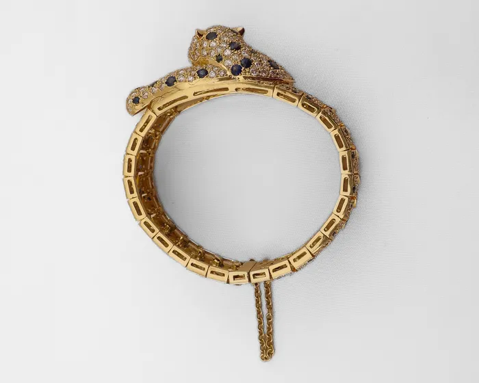 Isadoras C Bracelets Vintage Sapphire and Diamond Panther Bracelet
