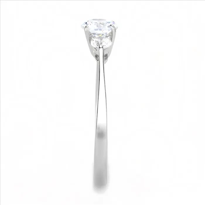 Rings Green CJE3431 Wholesale Womens Stainless Steel Clear AAA Grade CZ Triton Ring
