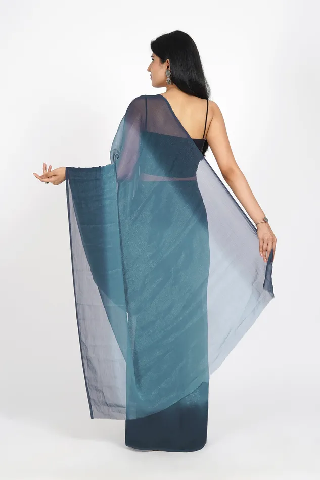 Teejh Earrings Teejh Serene Seascape PreDraped Saree