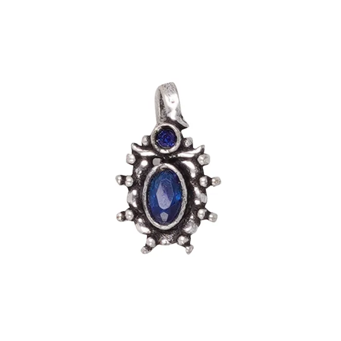 Teejh Parthavi Blue Stone Nose Pin Teejh Rings