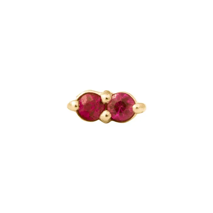 threadless Gemini Pin in Gold with Gemstones Tawapa Earrings