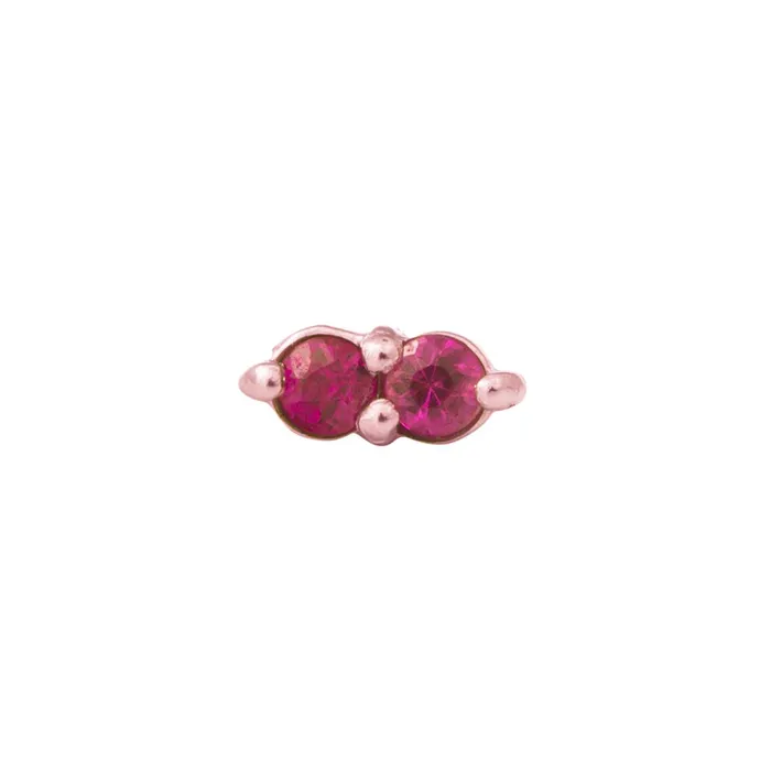 threadless Gemini Pin in Gold with Gemstones Tawapa Earrings