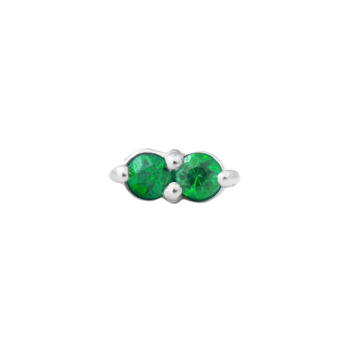 threadless Gemini Pin in Gold with Gemstones Tawapa Earrings