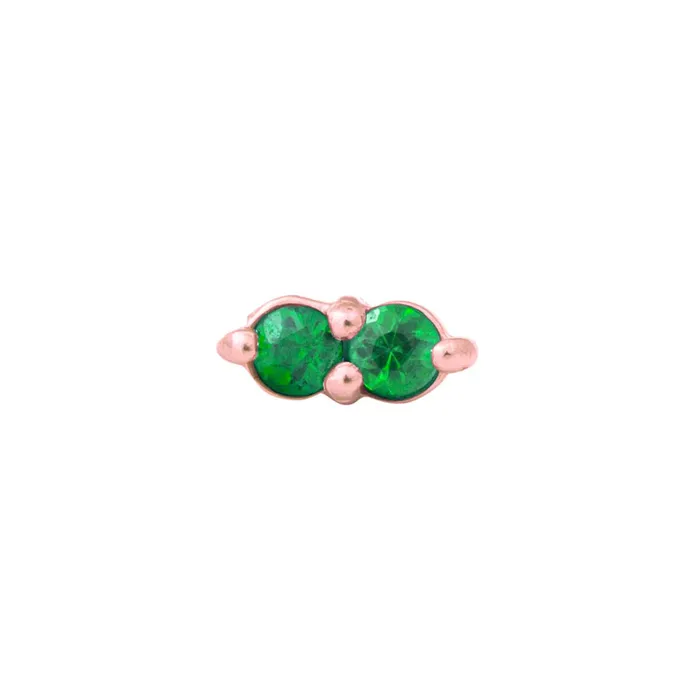 threadless Gemini Pin in Gold with Gemstones Tawapa Earrings