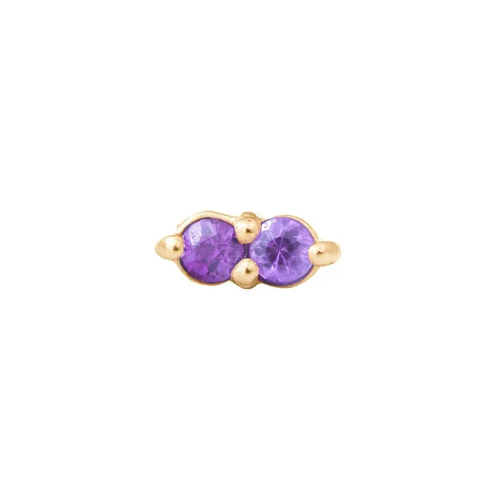 threadless Gemini Pin in Gold with Gemstones Tawapa Earrings