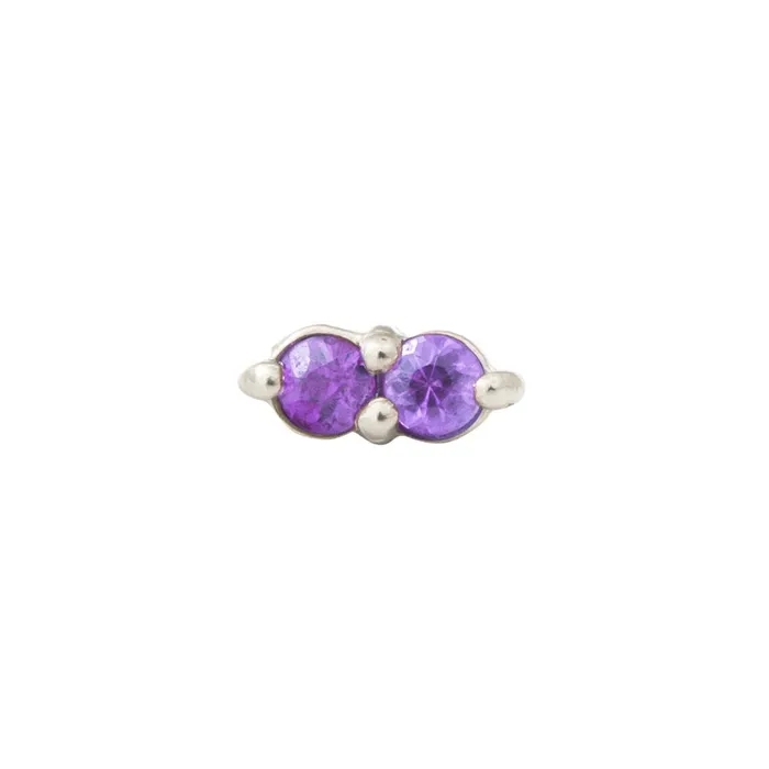 threadless Gemini Pin in Gold with Gemstones Tawapa Earrings