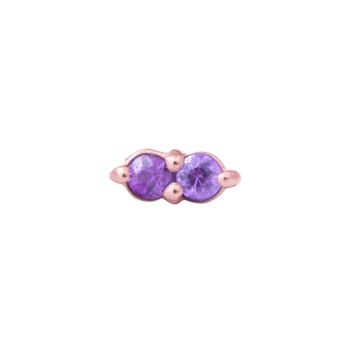 threadless Gemini Pin in Gold with Gemstones Tawapa Earrings