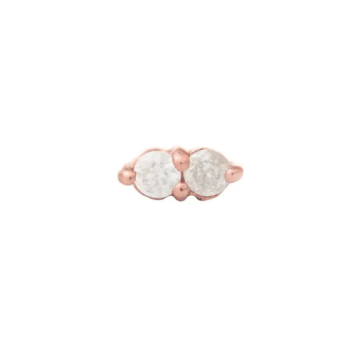 threadless Gemini Pin in Gold with Gemstones Tawapa Earrings