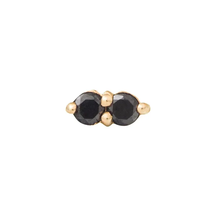 threadless Gemini Pin in Gold with Gemstones Tawapa Earrings