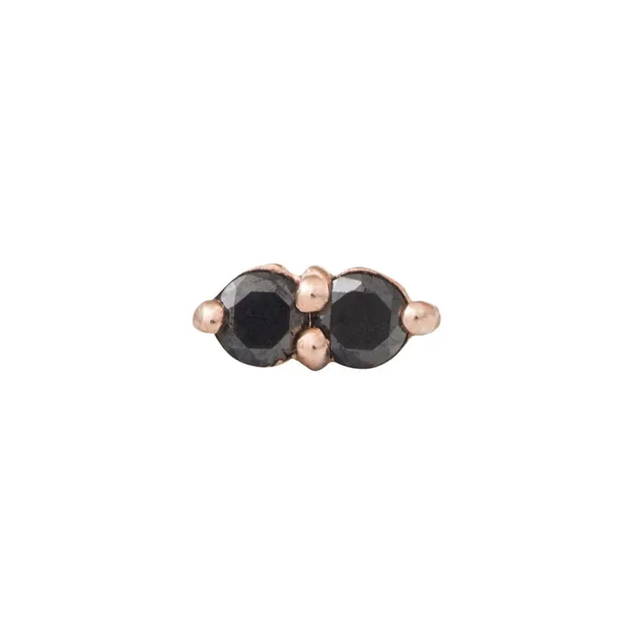 threadless Gemini Pin in Gold with Gemstones Tawapa Earrings