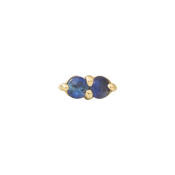 threadless Gemini Pin in Gold with Gemstones Tawapa Earrings