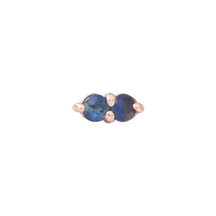 threadless Gemini Pin in Gold with Gemstones Tawapa Earrings