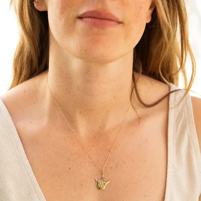 Vintage Earrings I Love You Sign Language 10k Gold Charm