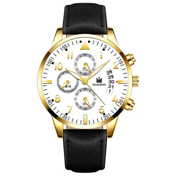 01 Rings W127 Black Band Gold Rexler Collection Quartz Watch