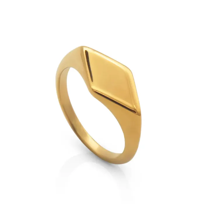 18k GoldFilled Rhombus Ring Gold Band Ring Jewelvers Rings 18k GoldFilled Rhombus Ring Gold Band Ring Jewelvers Rings