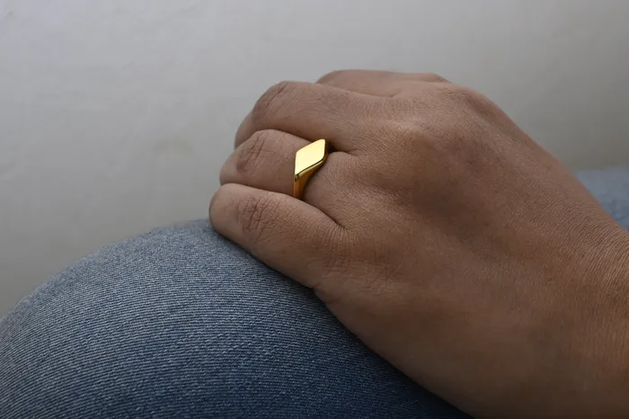 18k GoldFilled Rhombus Ring Gold Band Ring Jewelvers Rings 18k GoldFilled Rhombus Ring Gold Band Ring Jewelvers Rings