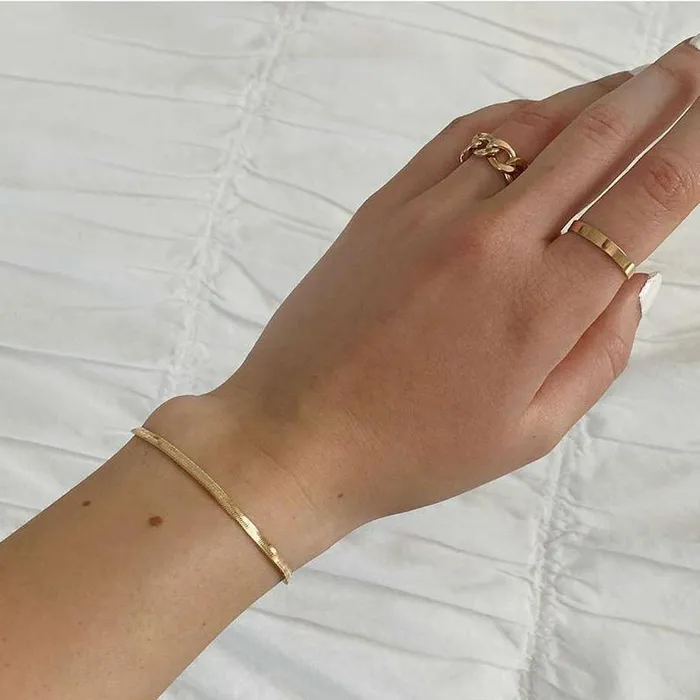 18K GoldFilled Snake Chain Bracelet Jewelvers Bracelets