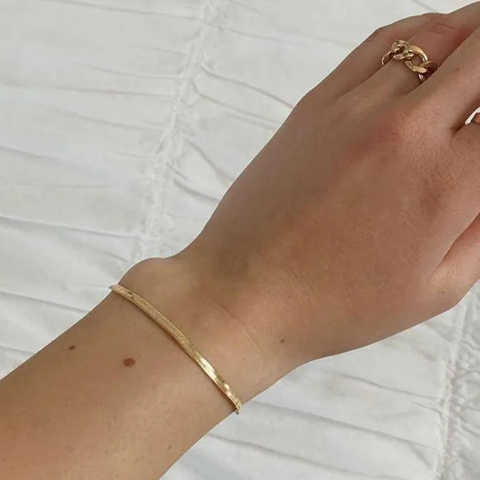 18K GoldFilled Snake Chain Bracelet Jewelvers Bracelets 18K GoldFilled Snake Chain Bracelet Jewelvers Bracelets