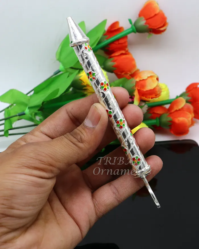925 sterling silver new trendy Holi special Laddu Gopala colorful water Pichkari and Bucket best gift to Lord Krishna accessories su1010 TRIBAL ORNAMENTS Necklaces