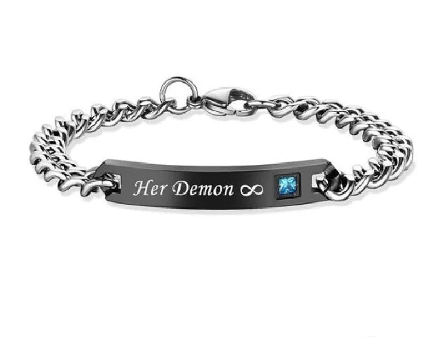 Bracelets alice AZ357 Silver Gun Metal Her Demon Bracelet