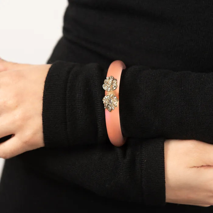 Bracelets PreOwned Alexis Bittar Lucite Crystal Hinged Bangle Alexis Bittar