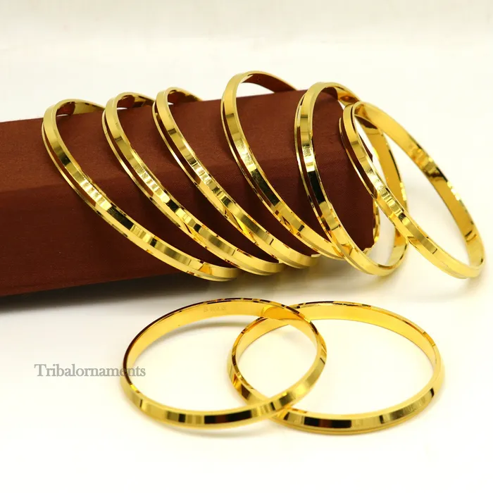 Bracelets Punjabi Kada Sikkh Kada 925 sterling silver handmade Rajputi Royal Kada stunning gold polished solid silver couple bangle kada nsk365 TRIBAL ORNAMENTS Bracelets Punjabi Kada Sikkh Kada 925 sterling silver handmade Rajputi Royal Kada stunning gold polished solid silver couple bangle kada nsk365 TRIBAL ORNAMENTS