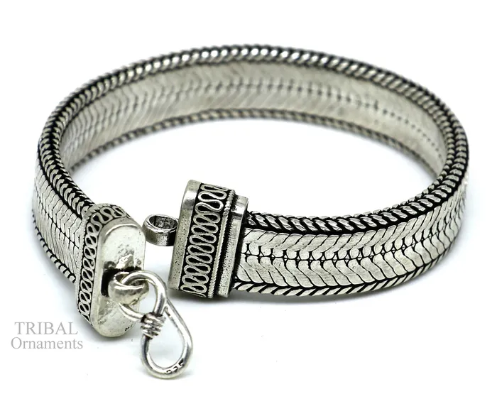 Bracelets TRIBAL ORNAMENTS 85 Vintage style solid 925 sterling silver handmade gorgeous wheat chain flexible bracelet wrist belt jewelry from Rajasthan India sbr249 Bracelets TRIBAL ORNAMENTS 85 Vintage style solid 925 sterling silver handmade gorgeous wheat chain flexible bracelet wrist belt jewelry from Rajasthan India sbr249