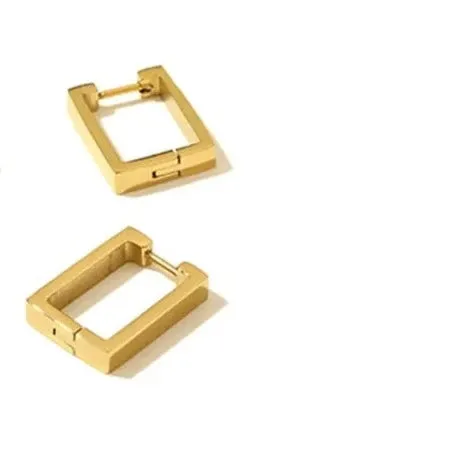 Jewelvers Earrings 18K GoldFilled Rectangle Hoop Earrings Jewelvers Earrings 18K GoldFilled Rectangle Hoop Earrings