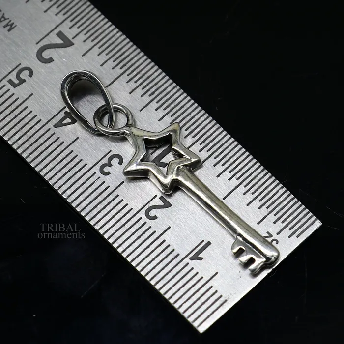 Necklaces TRIBAL ORNAMENTS 925 sterling silver vintage style handmade key and lock pendant amazing fancy stylish attractive pendant for boys and girls ssp1422