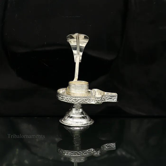 Necklaces TRIBAL ORNAMENTS Pure 925 solid sterling silver lord shiva lingam standjalheri use for puthold shiva lingam in home temple Shiva Vratam puja art su366